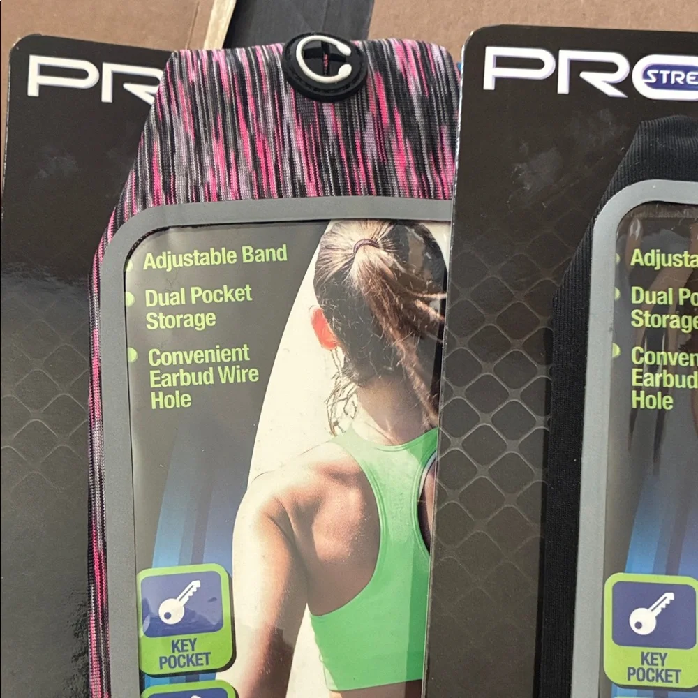 Set of 2 Active Waistband - Black and Pink